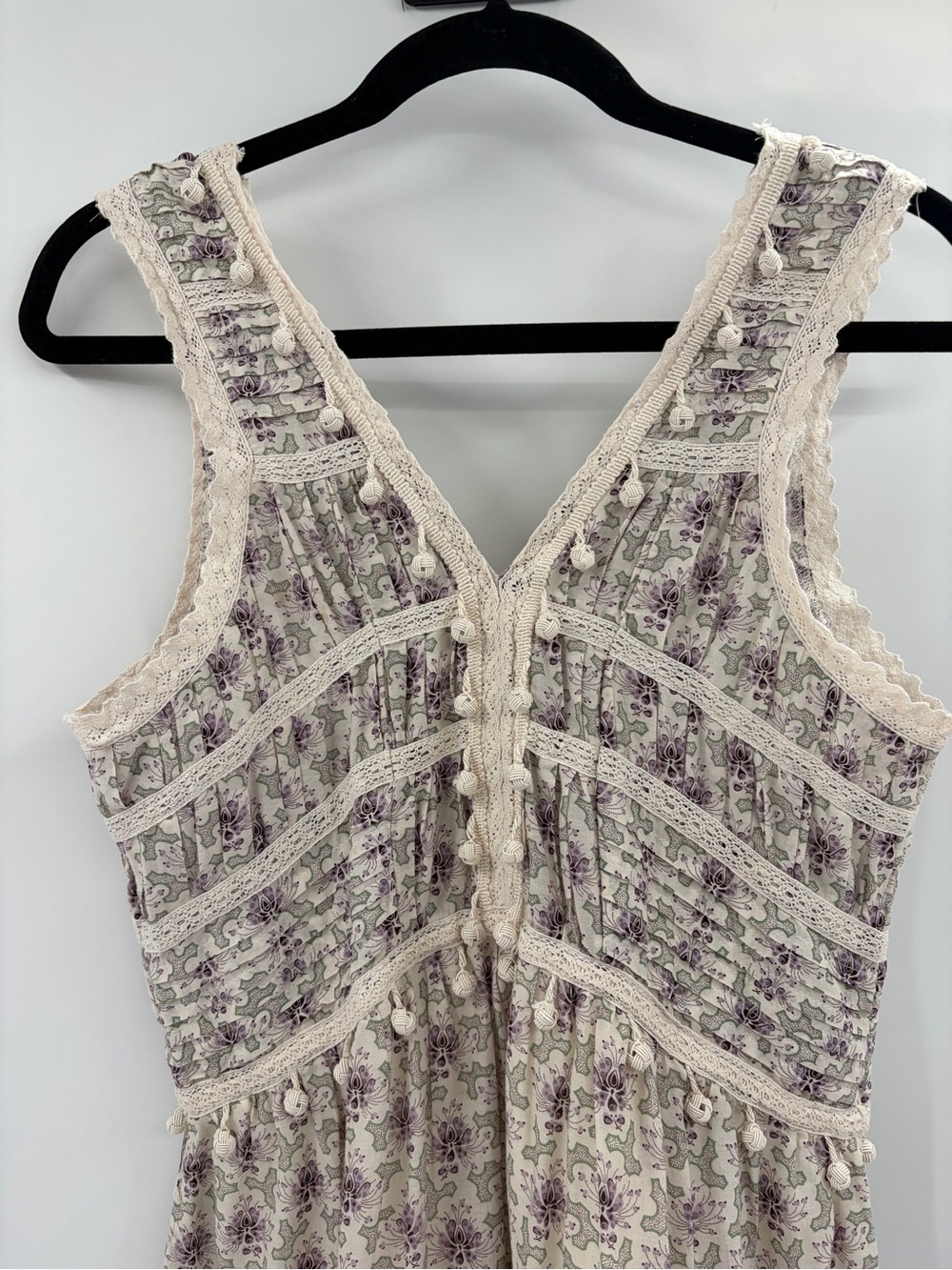 Sea New York NYC Yvonne tiered lace romantic boho mini bohemian dress size small - Picture 9 of 16